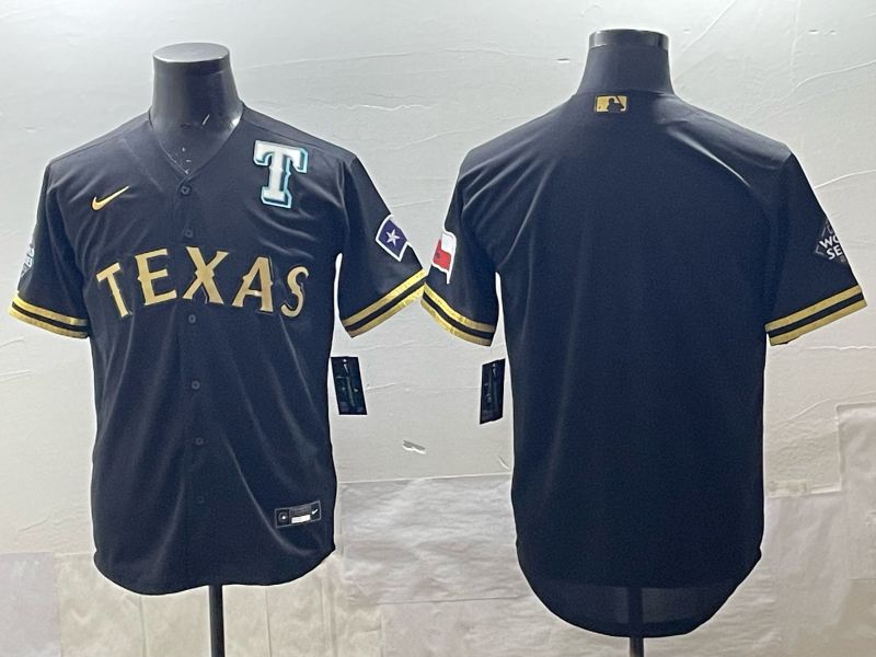 Men 2025 Texas Rangers Blank Black Game Nike MLB Jersey style 02->texas rangers->MLB Jersey